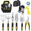 DIGIFLEX Set Utensili Giardinaggio 11 Pezzi - Acciaio - Borsa Inclusa