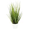 Flair Flower Arbusto di erba artificiale in vaso, erba artificiale, erba decorativa, erba artificiale, cespuglio, erba decorativa, primavera, erba riva, canna, decorazione per matrimonio, verde, 43 x