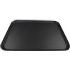 Grunwerg Vassoio per Alimenti Antiscivolo in plastica Super gommata, Rettangolare, 65 x 45 cm, Nero