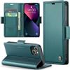 Phernykas Custodia a Libro Portafoglio per iPhone 13 Mini, RFID Magnetica | 3 Slot - Per Pendolarismo, Flip Cover Doppia Fibbia Laterale, Pelle PU Anti-Macchia, Supporto, Lavoro, Telefono Libretto