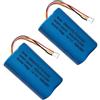 AOLIKES 18650 2s1p 2600 mAh 7,4 V Batteria ricaricabile agli ioni di litio con connettore XH2,54/3p / celle 5C / Supporta ricarica rapida / batteria 8,4 V -2 pezzi