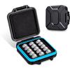 Kiorafoto Custodia per batteria LR44, resistente all'acqua, antiurto, per 15 batterie LR44/AG13/CR44/SR44/357/303/L1154/A76, LR44, batteria a bottone non inclusa