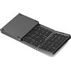 BRIUERG Tastiera wireless pieghevole ricaricabile USB per IOS, Android, Windows PC portatile Smartphone-nero