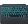 FIABANO Tastiera retroilluminata per Microsoft Surface Pro 12 (12 pollici, versione 2025), custodia per tastiera Bluetooth wireless ultra sottile con grande trackpad, copertura magnetica staccabile per