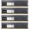 Gigastone 【DDR4 RAM】GIGASTONE 32GB Kit(4x8GB) DDR4 2666MHz (2400MHz or 2133MHz) PC4-21300 (PC4-19200/17000) CL19 1.2V UDIMM 288pin Unbuffered Non ECC Ideale PC Desktop alta prestazione Memoria Upgrade