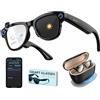 LIROPAU AI Smart Glasses con fotocamera da 8 MP, occhiali intelligenti