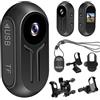 LXMIMI Mini Action Cam, Videocamera da Corpo Magnetica, 120° Videocamera Sportiva