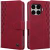CASAFUNY Cover per Xiaomi 17T Pro Custodia,Rosso | Custodia in Pelle Portafoglio,a Libro Custodia, RFID Magnetica Protettiva Flip Case per Xiaomi 17T Pro