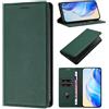 GoodcAcy Cover per Oneplus Turbo 6, Custodia Flip Pelle Leather Portafoglio Magnetica Libro [Slot Schede], Silicone TPU Bumper Wallet Supporto Cover, Antiurto [Kickstand] (Verde)