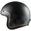 MPH Helmets CASCO JET L H-EASY GRAPH NERO MATT ORO BOBBER FIBERGLASS FRONTINO MPH H6FB111L