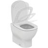 Ideal Standard - Tesi, WC a terra filo parete universale Aquablade, Copriwater sottile con chiusura rallentata, T353601, Bianco
