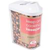keeeper Contenitore per Alimenti Sfusi, Coperchio Dosatore Regolabile, Plastica, 500 ml, 8 x 4,5 x 15 cm, Paola, Bianco