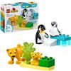 LEGO DUPLO Famiglie di animali: pinguini e leoni, Giochi di costruzione - 10442