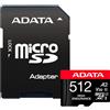 ADATA High Endurance 512 GB MicroSDXC UHS-I Classe 10, Scheda di memoria - AUSDX512GUI3V30SHA2-RA1