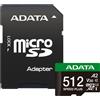 ADATA Speed Plus 512 GB MicroSDXC Classe 10, Scheda di memoria - UD512GUI3V30A2SP-RA1