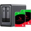 UGREEN DXP2800 + 2x 6 TB Seagate IronWolf HDD Pacchetto, NAS - UGRSEA-XP2
