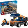 LEGO Trasportatore di motociclette City, Giochi di costruzione - 60491
