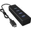 ICY BOX IB-HUB1409-C3 USB 3.2 Gen 1 (3.1 Gen 1) Type-C 5000 Mbit/s Nero, Hub USB - 60256