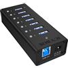 ICY BOX IB-AC618 USB 3.2 Gen 1 (3.1 Gen 1) Type-B 5000 Mbit/s Nero, Hub USB - 70418