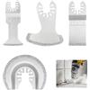 NUTKIT 4 PZ Lame Per Multifunzione, Oscillante Attrezzo di Carburo Attrezzo | Semicircolari Lame Utensile Multifunzione, Attacco Rapido Kit Per Legno Plastica PVC, Compatibili con Dewalt Milwaukee