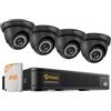 Anlapus H.265+ Kit Videorveglianza Esterna 2MP FHD 1080P, DVR 8CH 500GB, Rilevamento IA Persone & Veicoli, Avviso Istantaneo & APP 0, Sorveglianza Domestica 24/7, Telecamera Cupola Nero