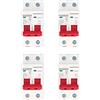 Buachois 4 pezzi Interuptore Magnetotermico,1000V DC 20A 2P,Interuptore Automatico Miniaturizzato,DIN Rail Overload Protection Air Switch Circuit Breaker per l'illuminazione Residenziale Distribuzione
