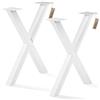 LAMO Manufaktur Gambe per il tavolo da pranzo | Scrivanie | Mark Light | Profilo 60x60 mm | 80x72 cm (LxA) | Bianco | 2 pz., LTS-03-G-FF-9016