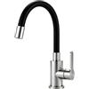 NLMWTI Rubinetto Lavello Cucina con Doccetta Flessibile, Rubinetto Cucina Pivotante 360° per Doppio Lavello, Miscelatore Cucina per Acqua Fredda e Calda