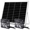 pqins Ventola a energia solare da 12,7 cm, kit di aspirazione solare IPX7, doppia ventola impermeabile con cavo interruttore on/off, ventilazione di raffreddamento per serra, pollaio, capannone