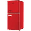 DCG Eltronic MF110RCDP Frigorifero Combinato A Libera Installazione, Autoscongelamento Defrost, Termostato Regolabile, Rosso"