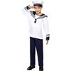 Funidelia | Costume da marinaio per bambino Capitano della nave, Marinaretto, Marinaie, Professioni - Costume per bambini e accessori per Feste, Carnevale e Halloween - Bianco