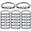 WIRZUL 20 PCS braccialetti da calcio, braccialetti dell'amicizia per bambini, braccialetti regolabili per feste sportive, braccialetti per bambini regali per feste di compleanno, gadget calcio (Calcio)