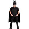 Funidelia | Kit maschera e mantello di Batman per bambino The Dark Knight, Supereroi, DC Comics, L'uomo pipistrello - Costume per bambini e accessori per Feste, Carnevale e Halloween - Nero