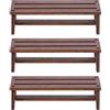DICOSMETIC 3 panche in legno in miniatura per casa delle bambole, colore marrone cocco, micro paesaggio, sedia da parcheggio, modello 1:12, piccole panche da giardino per camera da letto, casa delle