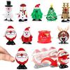 POPOYU 9 Pezzi Natale Giocattoli di Carica, Mini Giocattolo da Caricare Natale Gadget Regali,Natale Giocattolo a Orologeria per Festa di Natale Giochi di Salti Bambini,Bag Riempitivo