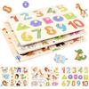 MXTIMWAN 3 pezzi Puzzle di Animali con Maniglie, Forme Geometrico Puzzle, Montessori Giochi Bambino Educativi, Giocattoli Puzzle Legno Bambini, Regalo per Bambini di Legno