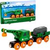 BRIO World - Vagone con gru, Accessorio ferrovia in legno 3+, per bambini