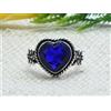 Anello Artigianale In Argento Sterling 925 Con Tanzanite Cuore A-28