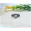 Anello Fatto A Mano In Argento Sterling 925 Con Gemma Larimar Caraibica A05