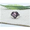 Anello Cuore Rosa Kunzite Naturale In Argento 925 Fatta A Mano A-32