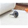 Anello Fatto A Mano Argento 925 Con Labradorite Naturale Ovale 10 mm A-19
