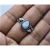 Anello Larimar Caraibi In Argento Sterling 925 Fatto A Mano A-30
