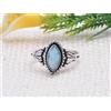 Anello Handmade In Argento Sterling 925 Con Gemma Larimar Fine Caraibi A-59