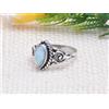 Anello Fatta A Mano In Argento Sterling 925 Con Larimar Caraibico A-63