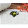 Anello Fai Da Te In Argento Sterling 925 Cuore Peridoto Topazio Gemma A-22