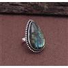 Anello Fatto A Mano In Argento 925 Con Labradorite Naturale Multicolore B-36