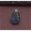 Anello Artigianale In Argento 925 Con Labradorite Pietra Naturale Pear B-32