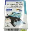Hamlet HUSCR-NFC Lettore di schede intelligenti USB interno USB 2.0 Nero