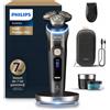 Philips Serie i9000 Prestige Ultra XP9405/31, rasoio elettrico rotante, nero, sistema tripla azione Lift & Cut; lame NanoTech a doppia precisione, display LCD, GroomTribe; connettività Bluetooth, sostituzione ogni 2 anni con SH91