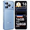 Blackview Cellulare Blackview WAVE 7C 2026 senza abbonamento, 6,56", Android 16, 16 GB + 128 GB/2 TB TF, Face ID, 5000 mAh, 32 MP, doppia SIM, Wi-Fi 5, IP54